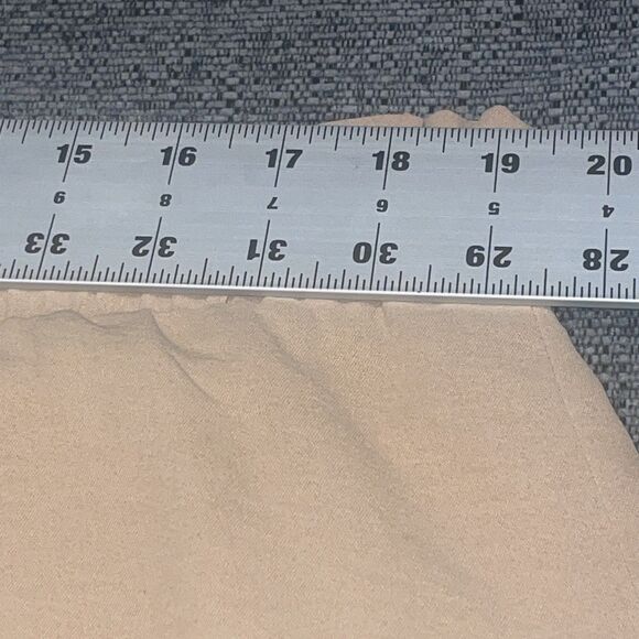 Womens 3XL Wide Leg Pants Split Leg Beige Flowy Palazzo Tie Waist Resort Casual - Picture 6 of 10